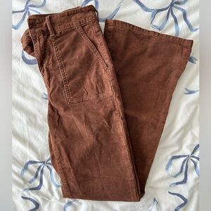 American Eagle Super High Rise Corduroy Flare Pants